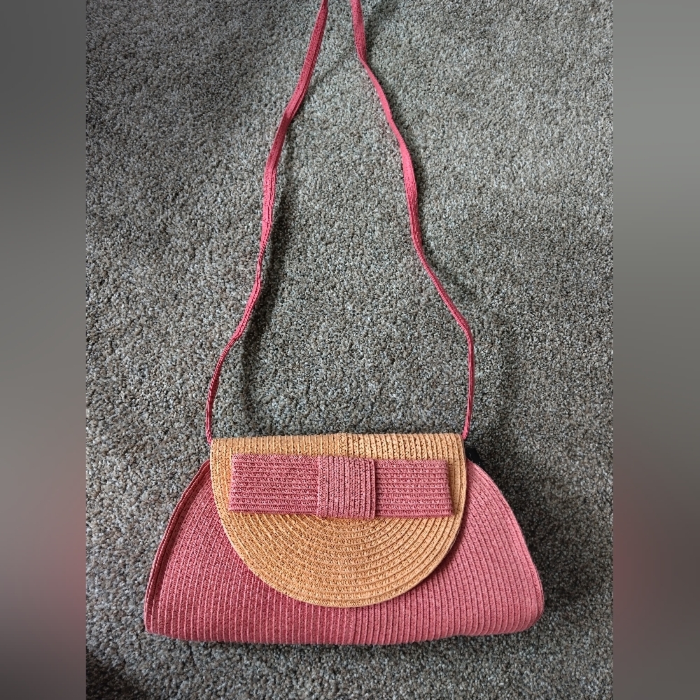 Charlie Paige Pink and Orange Crossbody Bag - Picture 3 of 8